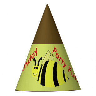 Gele bumble bee ballons Birthday Pet Feesthoedjes