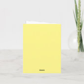 Gele Bunch van Daisies Flat Dank je Kaart (Achterkant)