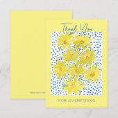 Gele Bunch van Daisies Flat Hartelijk dank Bedankkaart (Voorkant / Achterkant)