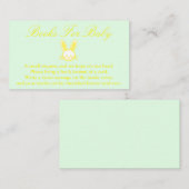Gele Bunny Baby showers boeken voor Baby Kaart (Voorkant / Achterkant)