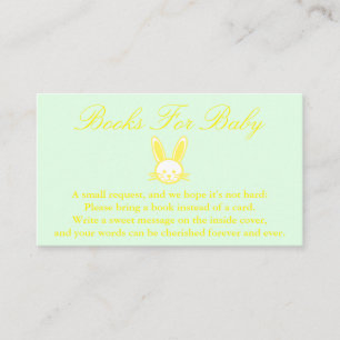 Gele Bunny Baby showers boeken voor Baby Kaart