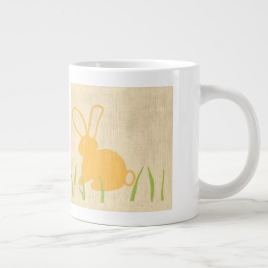 Gele Bunny en groene gras door Chariklia Zarris Grote Koffiekop (Rechts)