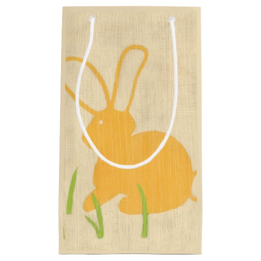 Gele Bunny en groene gras door Chariklia Zarris Klein Cadeauzakje (Voorkant)