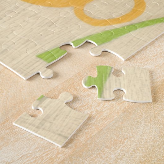 Gele Bunny en groene gras door Chariklia Zarris Legpuzzel (Zijkant)