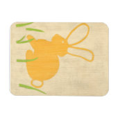 Gele Bunny en groene gras door Chariklia Zarris Magneet (Horizontaal)