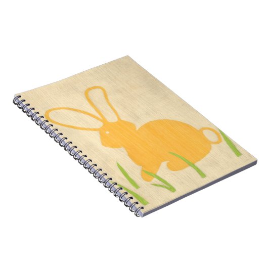 Gele Bunny en groene gras door Chariklia Zarris Notitieboek (Rechterzijde)