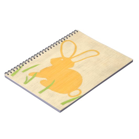 Gele Bunny en groene gras door Chariklia Zarris Notitieboek (Linkerzijde)