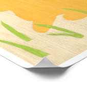 Gele Bunny en groene gras door Chariklia Zarris Poster (Hoek)