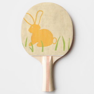 Gele Bunny en groene gras door Chariklia Zarris Tafeltennisbatje