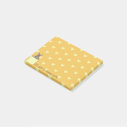 gele bunny-in-the-box post-it® notes (Schuin)