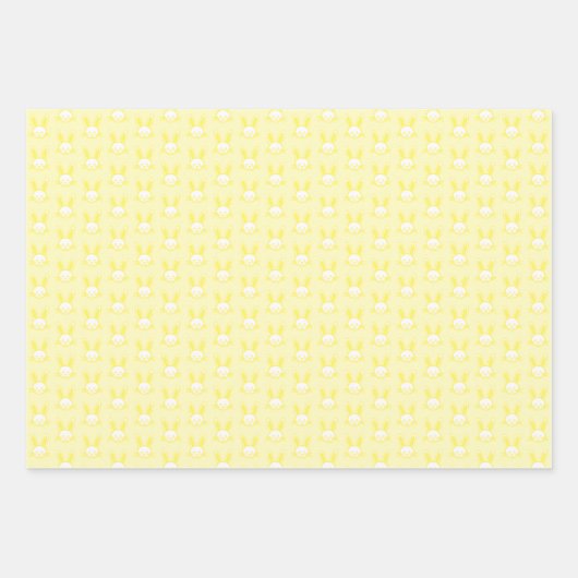 Gele bunny Wrapping Paper Sheets (Voorkant 3)