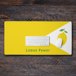 Gele bureaumat met citroen