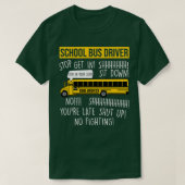 Gele bus Operator Shirt School Stop (Design voorkant)