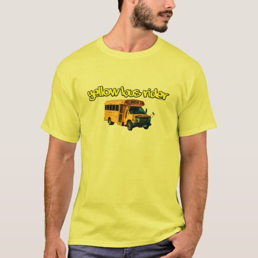 Gele bus Rider T-shirt (Voorkant)