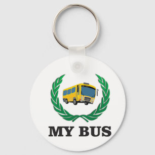 gele bus sleutelhanger