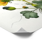 Gele Buttercups Bloemenkunst Print Poster (Hoek)