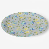Gele buttercups en blauw Iris Paper-Bord Papieren Bordje (Gekanteld)