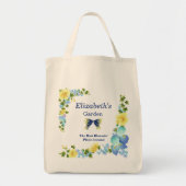 Gele Buttercups en Blue Iris Canvas tas (Voorkant)