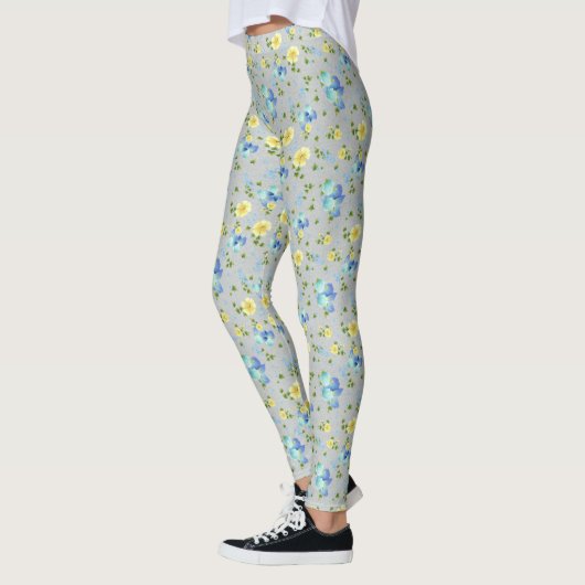 Gele Buttercups en Blue Iris Leggings (Links)