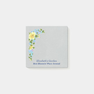 Gele Buttercups en Blue Iris Post-It Notes