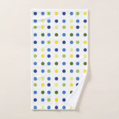 Gele Buttercups en Blue Iris Stippen Bad Handdoek (Handdoek)