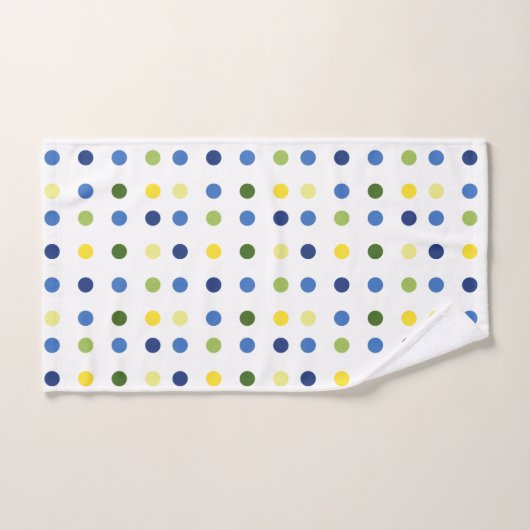 Gele Buttercups en Blue Iris Stippen Bad Handdoek (Handdoek)