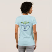 Gele Buttercups en Blue Iris T-shirt (Achterkant volledig)