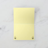 Gele Buttercups Wilde Flowers  Kunstwerk Bedankkaart (Binnen)