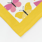 Gele Butterflies Fleece Blanket Deken (Hoek)