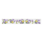 Gele Butterflies Floral Flowers Ribbon Grosgrain Lint (Voorkant)