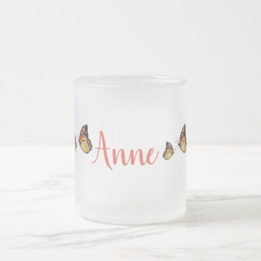 Gele Butterflies Glass Mok (Center)