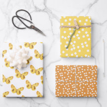 Gele Butterflies -  Kunst & Polkadots