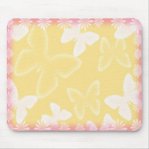 Gele Butterflies Mousepad Muismat