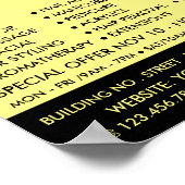 Gele Butterflies, schoonheidsspecialist, Beauty Sa Poster (Hoek)