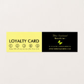 Gele Butterflies, schoonheidsspecialist, Loyalty C Visitekaartje (Binnenkant ongevouwen)