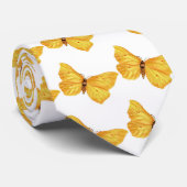 Gele Butterflies Stropdas (Opgerold)
