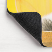 Gele Butterfly en Kitten, gevangen in net Muismat (Hoek)