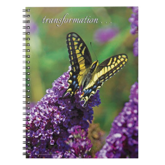 Gele Butterfly I - Spiral notebook Notitieboek (Voorkant)