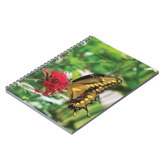 Gele Butterfly III - Spiral notebook Notitieboek (Linkerzijde)