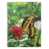 Gele Butterfly III - Spiral notebook Notitieboek (Voorkant)