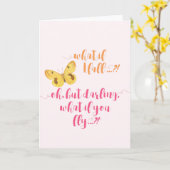 Gele Butterfly - Wat als ik herfst? Inspirerend Kaart (Gele Bloem)