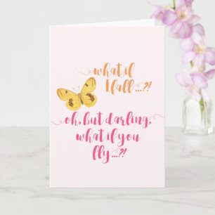 Gele Butterfly - Wat als ik herfst? Inspirerend Kaart