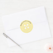 Gele Button Baby shower Favor Sticker (Envelop)