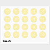 Gele Button Baby shower Favor Sticker (Vel)