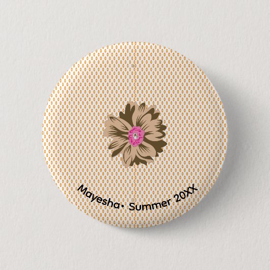 Gele Buttonnen Bootstrap CSS | hoekhoek Ronde Button 5,7 Cm (Voorkant)