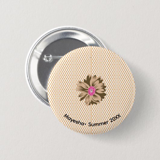 Gele Buttonnen Bootstrap CSS | hoekhoek Ronde Button 5,7 Cm (Voorkant /achterkant)