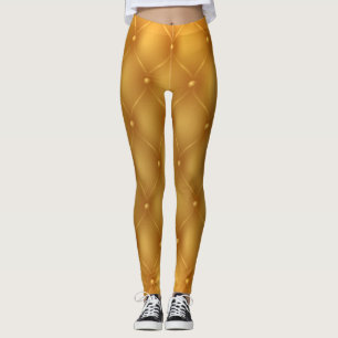 Gele Buttonnen Leggings
