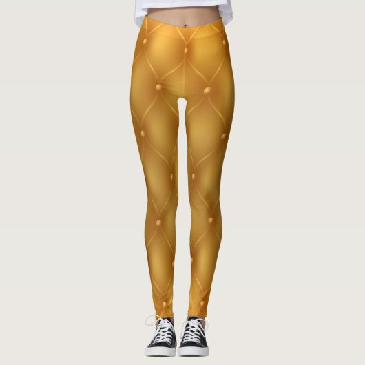 Gele Buttonnen Leggings (Voorkant)