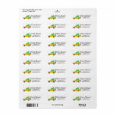 Gele Cab Taxi kerstcadeaus Holiday Mail Etiket (Full Sheet)