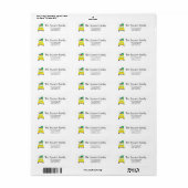Gele Cab Taxi met kerstcadeaus Etiket (Full Sheet)
